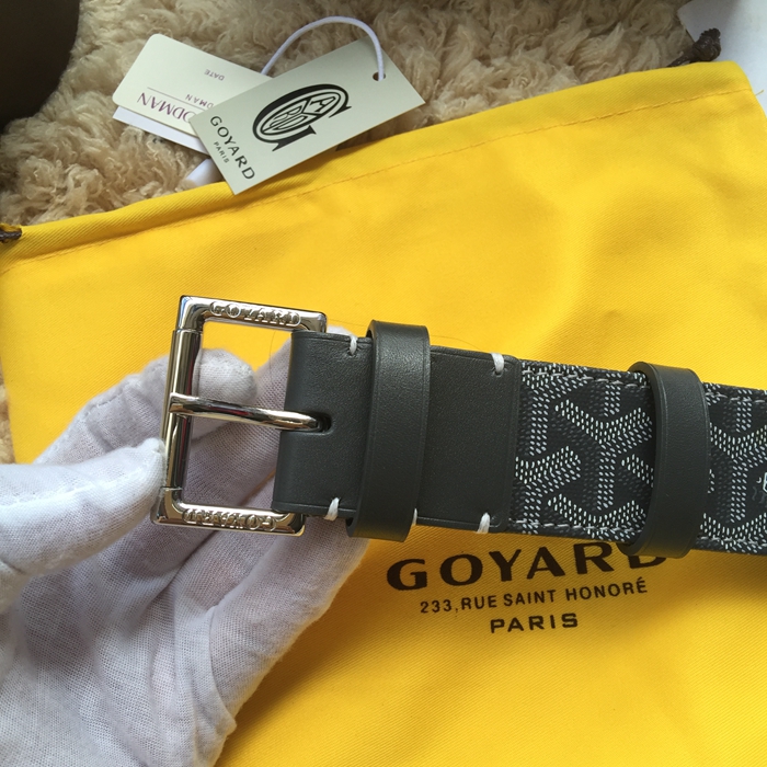 Goyard Man&#39;s Leather Belt Grey