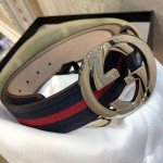 replica Gucci Stripe Leather Belt
