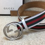 replica Gucci Stripe Leather Belt