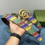 Replica Gucci Striped belt with Double G