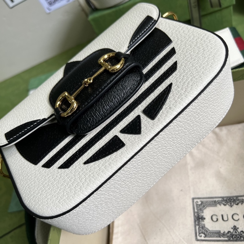 adidas x Gucci Horsebit 1955 mini bag ‎658574 White