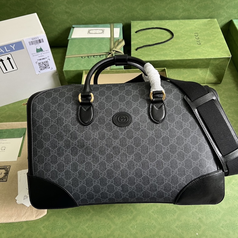 Gucci Duffle bag with Interlocking G ‎696014 Black
