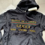 Replica Gucci Velvet Logo hoodies 
