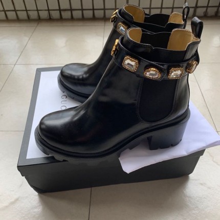 Replica Gucci Leather ankle boot