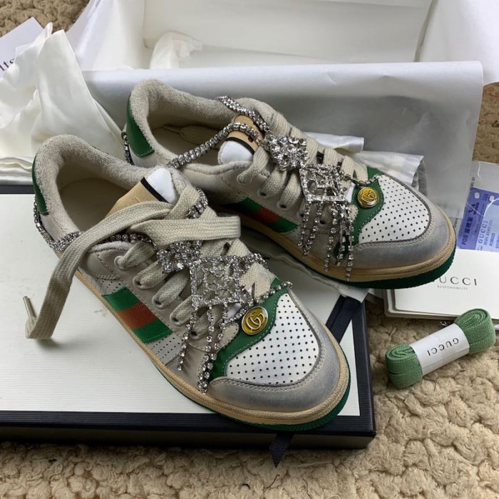 Gucci Women's Screener sneaker with crystals