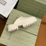 Replica Gucci Women's platform perforated G sandal