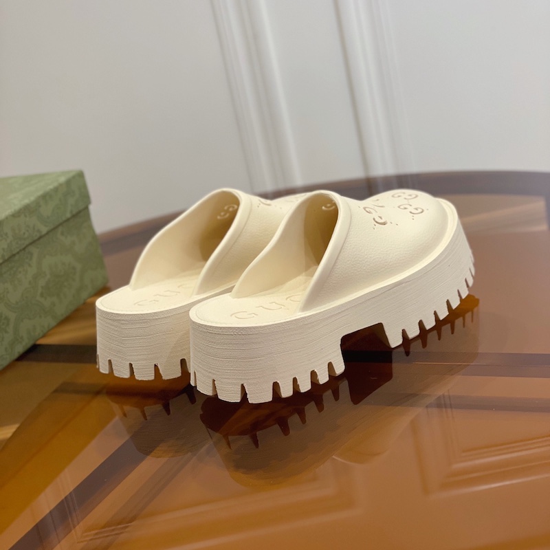 Gucci Women's platform perforated G sandal
