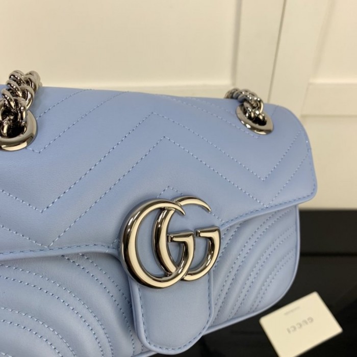 Gucci GG Marmont matelasse mini bag Blue
