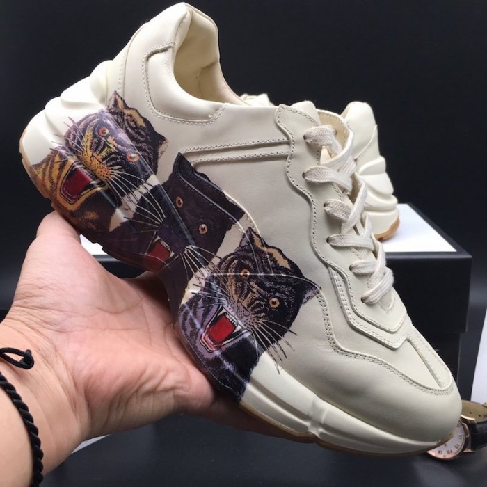 men's rhyton leather sneaker with tigers