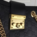 Replica Gucci Padlock guccissima leather bag
