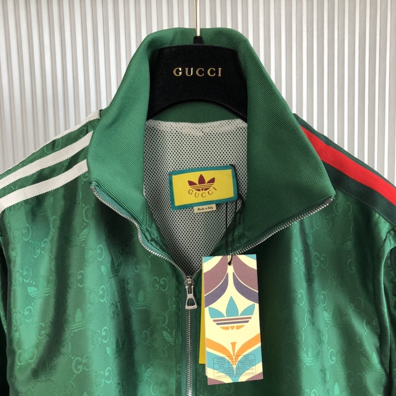 adidas x Gucci GG Trefoil jacquard jacket