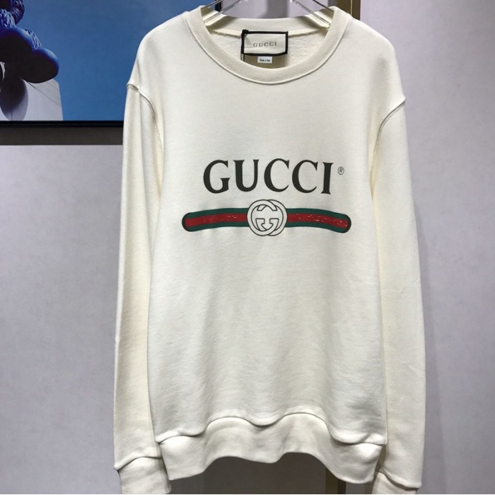 Gucci Oversize Sweatershirt with Classic Gucci logo White