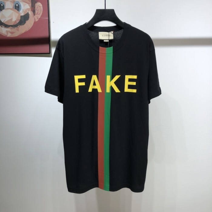 'Fake/Not' print T-shirt