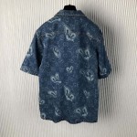 Replica Gucci GG Liquid Hearts Denim Shirt