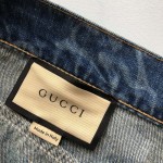 Replica Gucci GG Liquid Hearts Denim Shorts