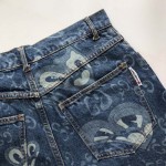 Replica Gucci GG Liquid Hearts Denim Shorts