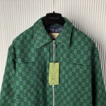 Replica Gucci GG wool flannel padded overshirt
