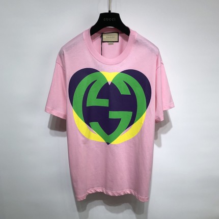 Replica Gucci Interlocking G heart T-Shirt