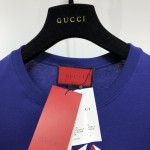 Gucci Interlocking G star burst print cotton T-shirt Blue
