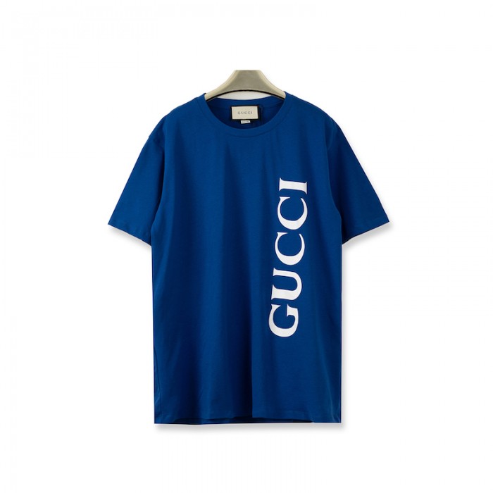 Gucci print oversize T-shirt Blue