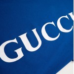 Replica Gucci print oversize T-shirt Blue