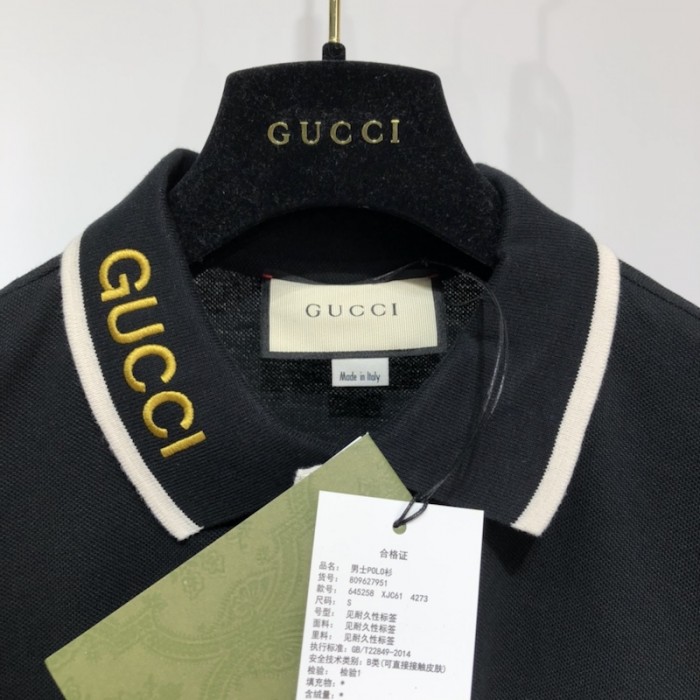 The North Face x Gucci Jersey Polo Black