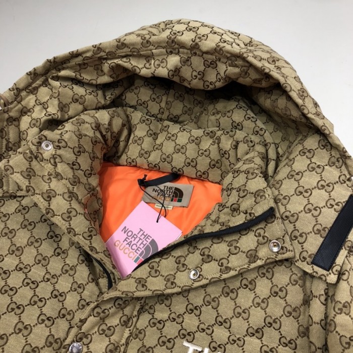 Gucci X The North Face Print Jacket Beige