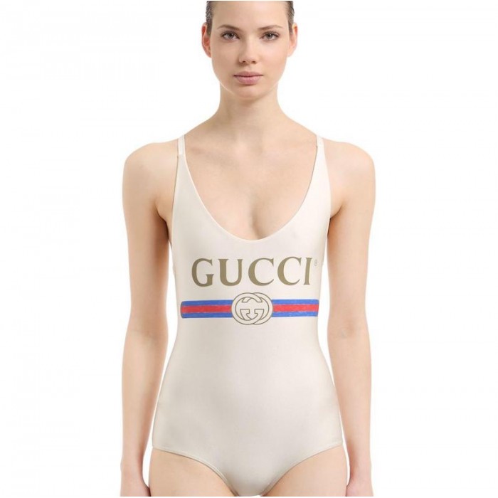 sparkling swimsuit with gucci logo