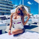 Replica Gucci logo swimsuit