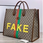 Replica Gucci Fake Not print tote bag
