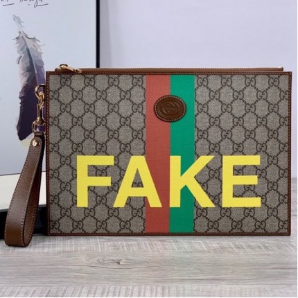 Replica Gucci Fake Not print pouch
