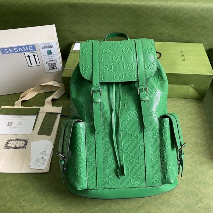Replica Gucci GG embossed backpack Green