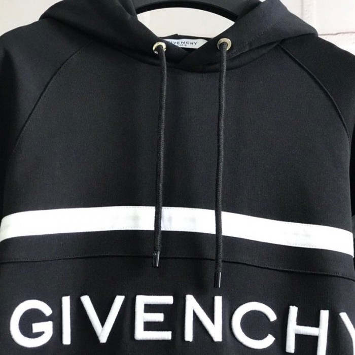 Givenchy Paris 4G Contrasting Hooded Sweatshirt Black