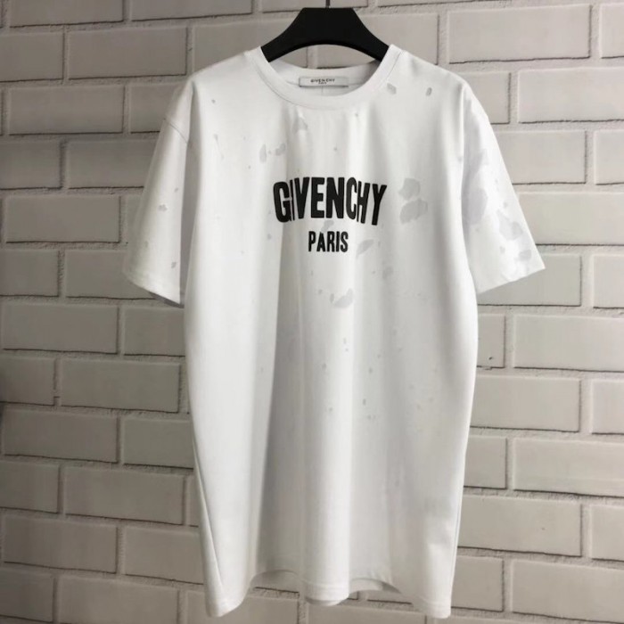 Givenchy Paris Destroyed Oversized T shirt White