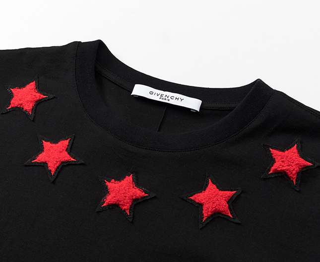 Givenchy vintage stars around t shirt black wiht red