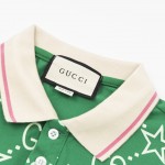 Replica Gucci GG and stars stretch cotton polo