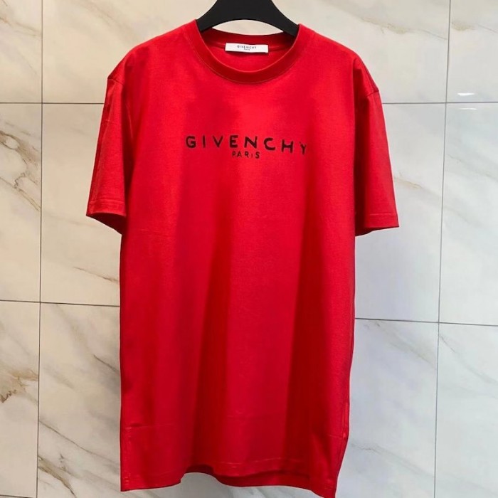 Givenchy Blurred Givenchy Paris Oversized T shirt Red