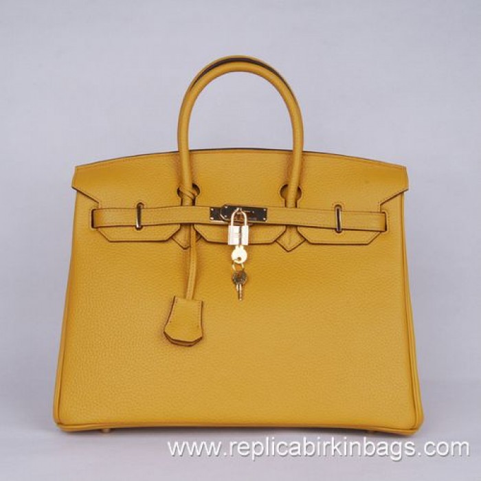 Controversial biography Daughter Hermes Birkin 35cm Togo Leather Yellow