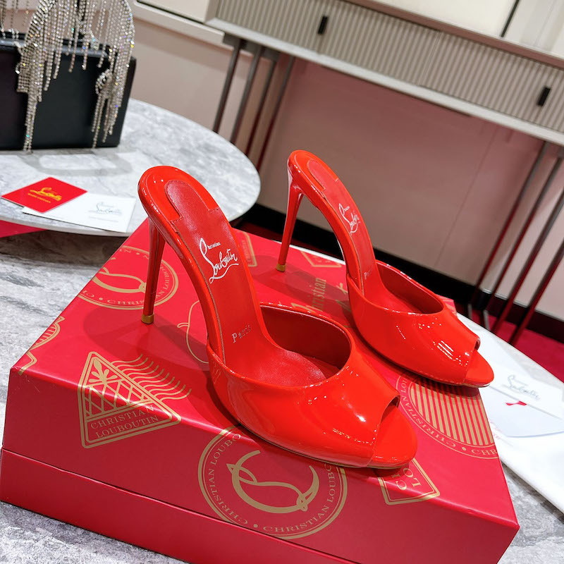Christian Louboutin Me Dolly 100MM Heel Sandal Patent Red