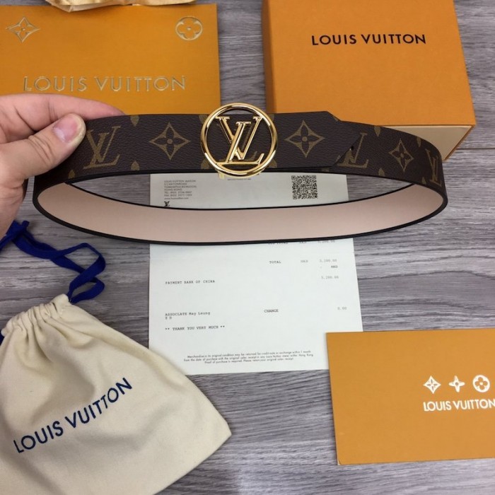 LOUIS VUITTON 35MM monogram reversible woman's belt brand new in box 85 X  35CM £375.00 - PicClick UK