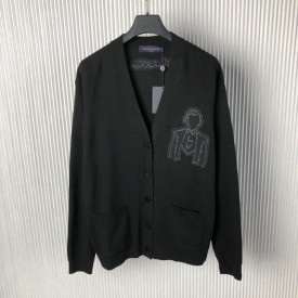 Replica Louis Vuitton Embroidered Wool Cardigan