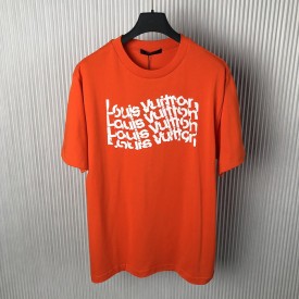 Replica Louis Vuitton Short-Sleeved Cotton T-Shirt 1AFAZQ