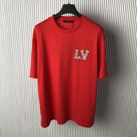 Replica Louis Vuitton Cotton Pique T-Shirt Red