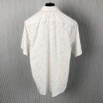 Replica Louis Vuitton Short-Sleeved Cotton Shirt white