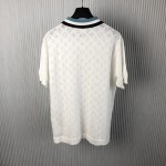 Replica Louis Vuitton Monogram Pointelle Short-Sleeved Cotton Polo