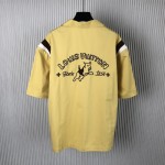 Replica Louis Vuitton Embroidered Short-Sleeved Cotton Bowling Shirt