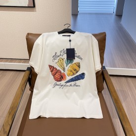 Replica Louis Vuitton Printed Short-Sleeved Cotton T-Shirt