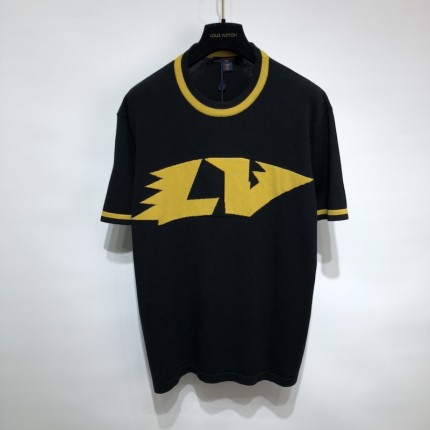 Replica Louis Vuitton Intarsia Football T-Shirt