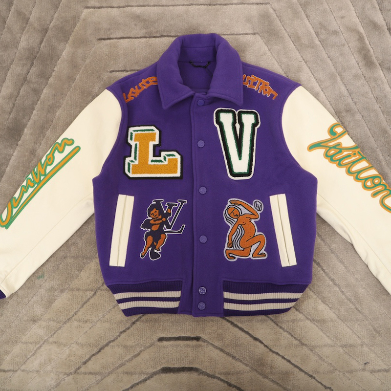 Louis Vuitton Multi-Patches Mixed Leather Varsity Blouson 1AAGHW