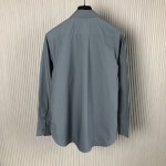 Replica Louis Vuitton Long-Sleeved Regular Shirt With Placed Graphic